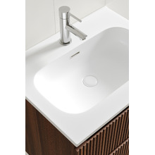 Panama 600mm Wall Hung Single Vanity with Integrated Basin
